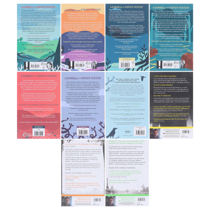 British Spy & Mystery Crime Series Bundle by Ann Granger & Charles Cumming: 10 Book Set – Fiction – Paperback Fiction Various