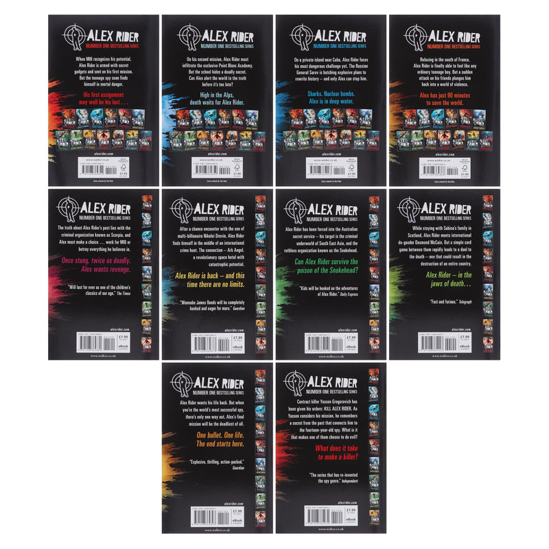 Alex Rider by Anthony Horowitz 10 Books Box Set Collection - Spy Fiction - Paperback 9-14 Walker Books Ltd