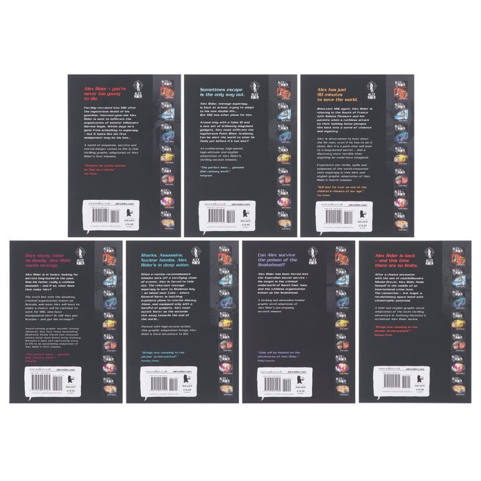 Alex Rider by Anthony Horowitz 7 Graphic Novel Adventures Box Set - Ages 8-16 - Paperback Graphic Novels Walker Books