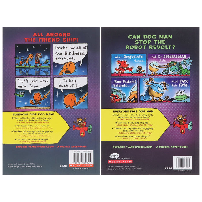 Dog Man Series by Dav Pilkey (Book No. 11 & 12) Collection 2 Books Set- Ages 6-12 - Paperback Graphic Novels Scholastic