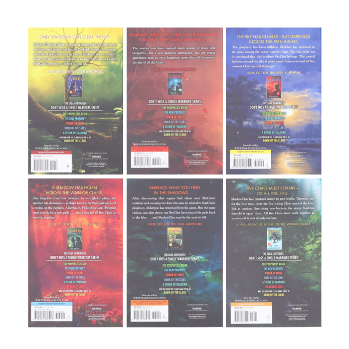 Warrior Cats: Series 5 A Vision of Shadows By Erin Hunter 6 Books Collection Set - Ages 8+ - Paperback 9-14 HarperCollins Publishers