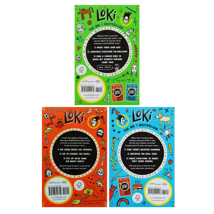 Loki: A Bad God’s Guide Series by Louie Stowell 3 Books Collection Set - Ages 9-12 - Paperback 9-14 Walker Books Ltd