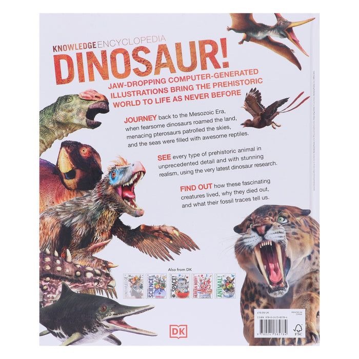 Knowledge Encyclopedia Dinosaur! Over 60 Prehistoric Creatures as You've Never Seen Them Before: By John Woodward - Ages 9+ - Hardback 9-14 DK