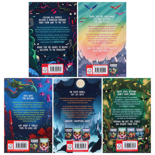 Dungeon Runners Series By Kieran Larwood: Illustrated 5 Books Collection Set - Ages 7-9 - Paperback 7-9 Nosy Crow Ltd