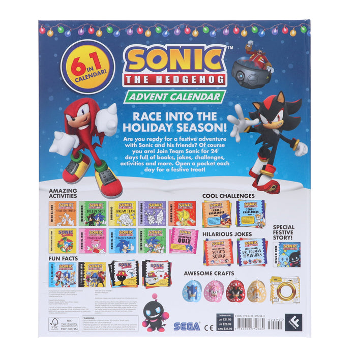 Sonic The Hedgehog Advent Calendar: 24 Days of Activities, Jokes And More! - Ages 5-10 - Hardback 5-7 HarperCollins Publishers