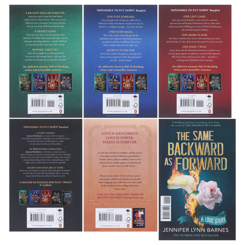 The Inheritance Games Series By Jennifer Lynn Barnes 6 Books Collection Set - Ages 12-17 - Paperback/Hardback Young Adult Penguin Random House