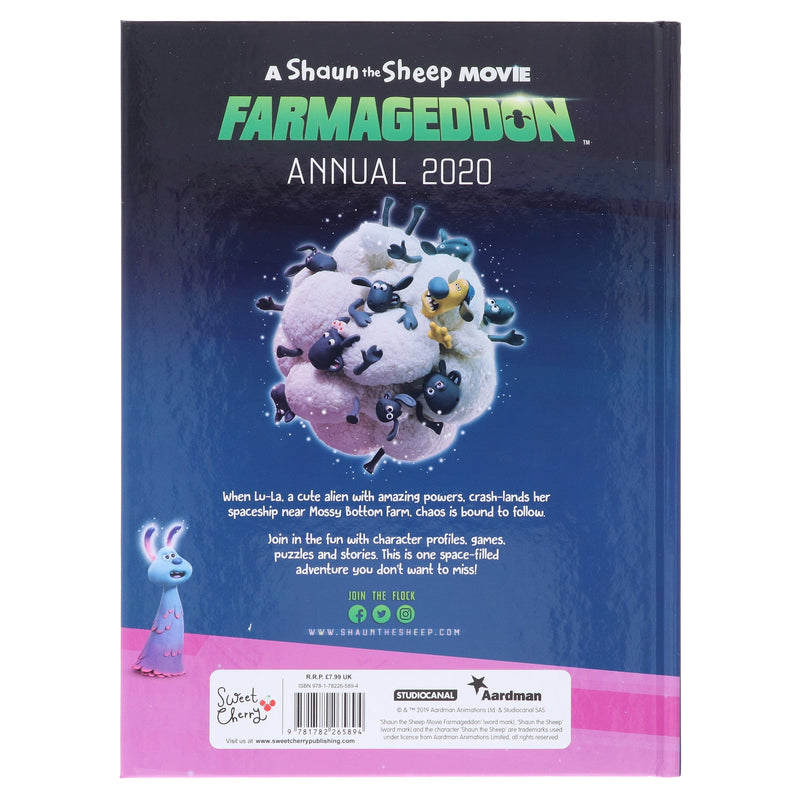 A Shaun the Sheep Movie Farmageddon Annual 2020 Book By Sweet Cherry Publishing - Ages 6-9 - Hardback 7-9 Sweet Cherry Publishing