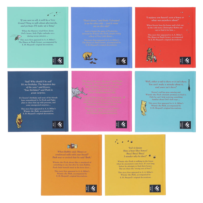 Classic Winnie-the-Pooh Illustrated 8 Books Gift Box Set by A. A. Milne - Ages 5+ - Hardback 5-7 HarperCollins Publishers