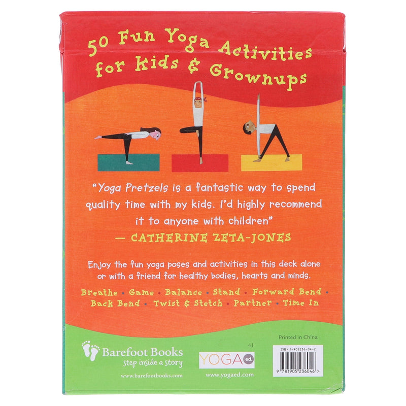 Yoga Pretzels: 50 Fun Yoga Activities for Kids and Grownups by Tara Guber & Leah Kalish - Ages 4+ - Yoga Cards 3-5 Barefoot Books Ltd