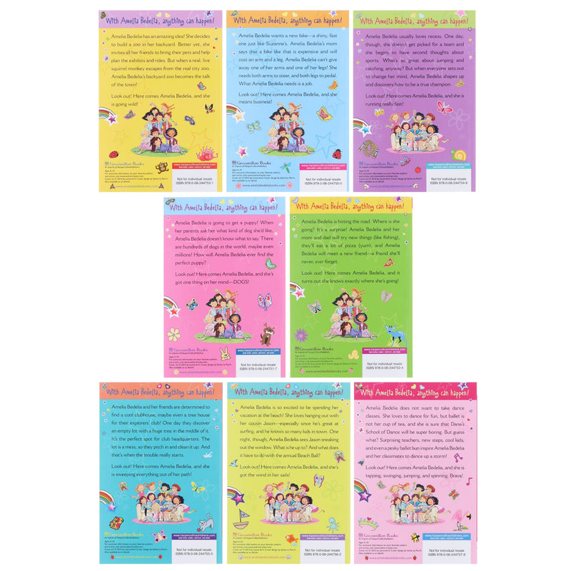 Amelia Bedelia Funny Chapter Books by Herman Parish Illustrated 8 Books Collection Box Set - Ages 6-10 - Paperback 5-7 HarperCollins Publishers