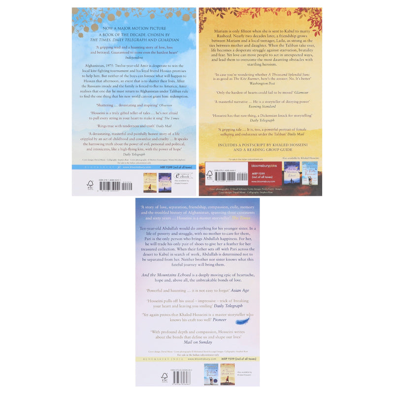 The Kite Runner by Khaled Hosseini 3 Books Collection Box Set - Fiction - Paperback Fiction Bloomsbury Publishing PLC
