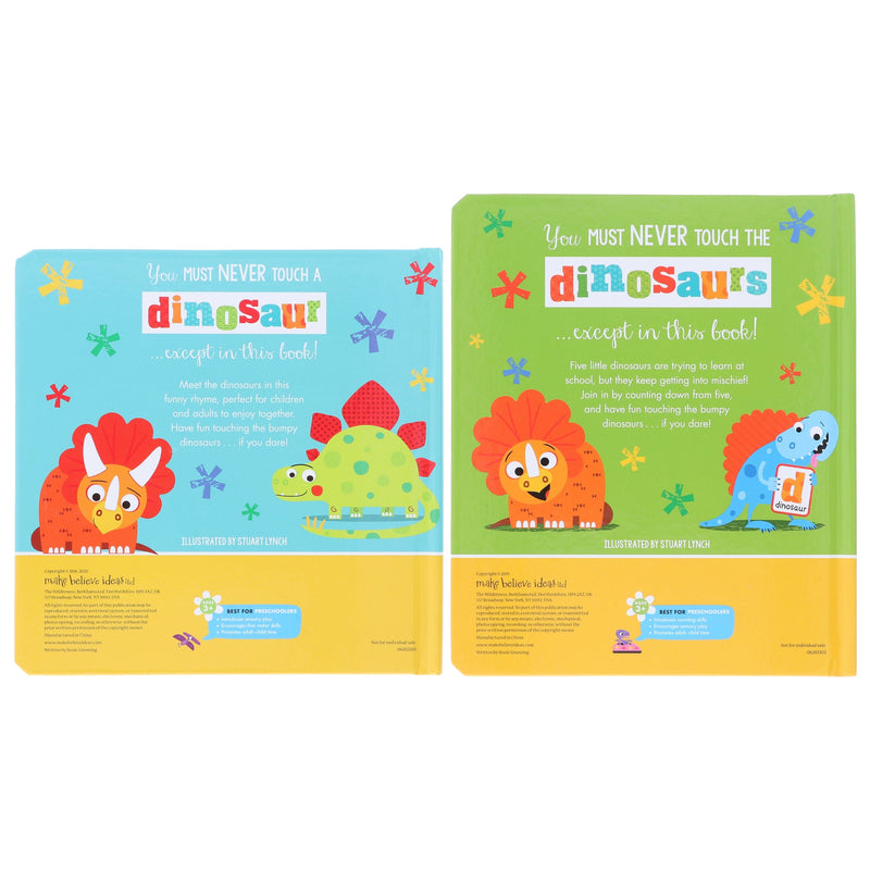 Never Touch a Dinosaur Gift Box by Rosie Greening (Includes 2 Books & 3 Jigsaws with Bumpy Silicone Touches) - Ages 0-5 - Board Book 0-5 Make Believe Ideas