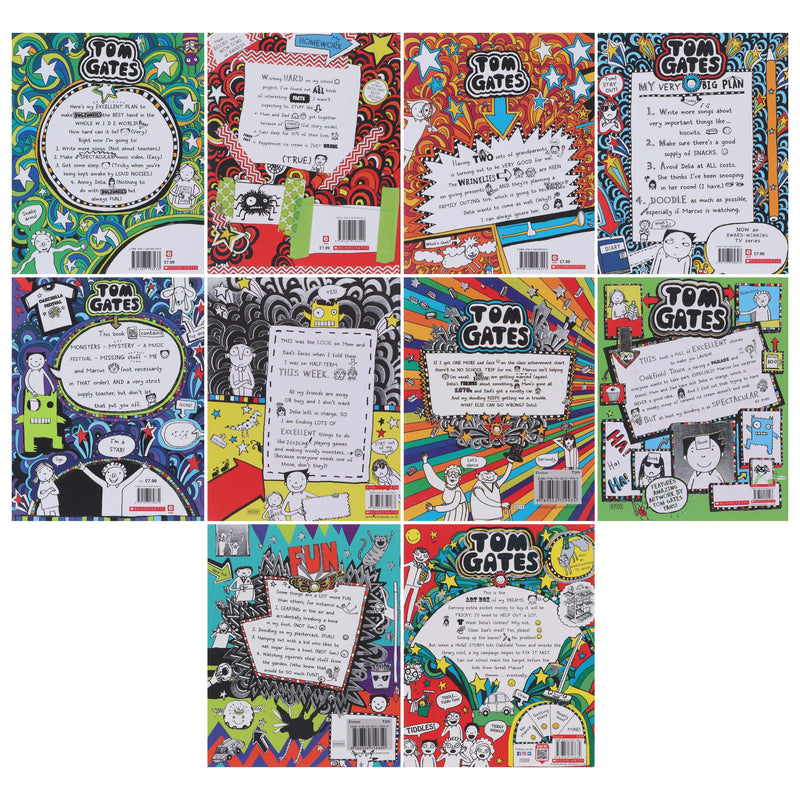 Tom Gates Books 11-20 by Liz Pichon: 10 Books Collection Set - Ages 7-9 - Paperback 7-9 Scholastic