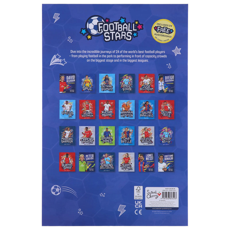 Football Stars Advent Calendar 24 Football Stories and Player Books for Kids by Luke Paton & Harry Meredith - Ages 7-9 - Paperback (Includes 24 Free AudioBooks!) 7-9 Sweet Cherry Publishing