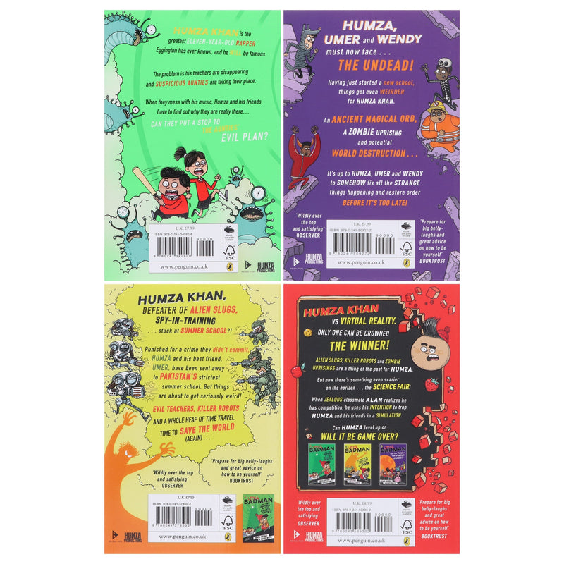 Little Badman Collection By Humza Arshad & Henry White Illustrated 4 Books Set - Ages 7-12 - Paperback 9-14 Penguin Random House