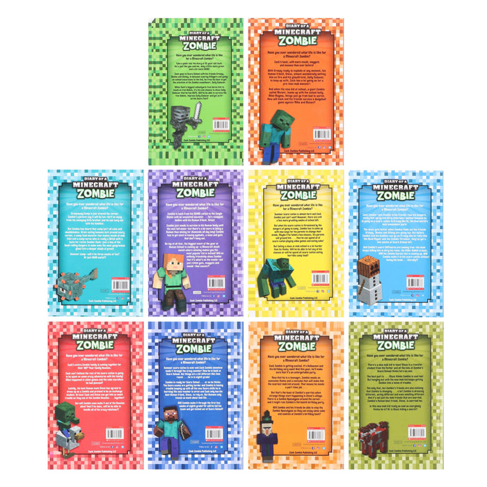 Diary Of A Minecraft Zombie Series by Zack Zombie 10 Books Collection Box Set - Ages 7-12 - Paperback 7-9 Scholastic