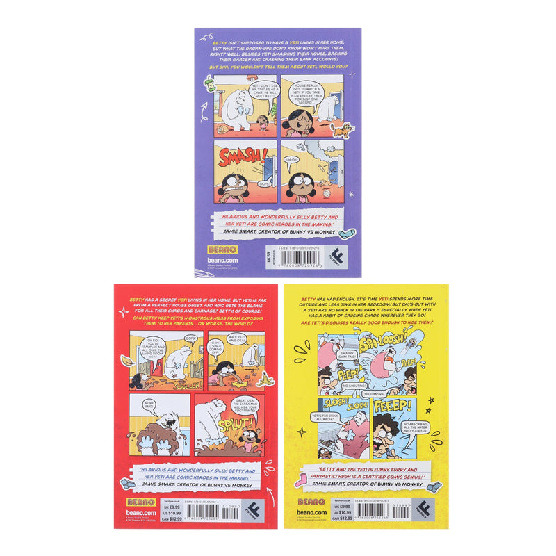 BEANO Betty And The Yeti Series by Hugh Raine & Beano 3 Books Collection Set - Ages 6+ - Paperback 5-7 HarperCollins Publishers