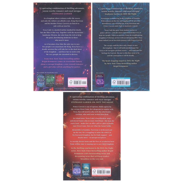 Defy the Night Series By Brigid Kemmerer: 3 Books Collection Set - Ages 12- 18 - Paperback Fiction Sourcebooks, Inc