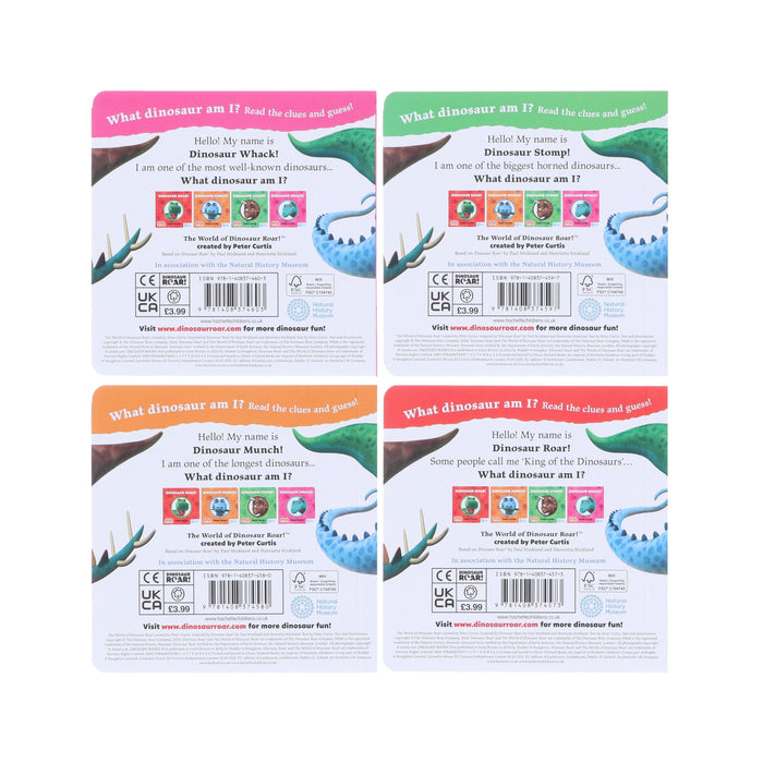 The World of Dinosaur Roar!: What Dinosaur Am I? by Peter Curtis 4 Books Collection Box Set - Ages 3+ - Board Book 3-5 Orchard Books