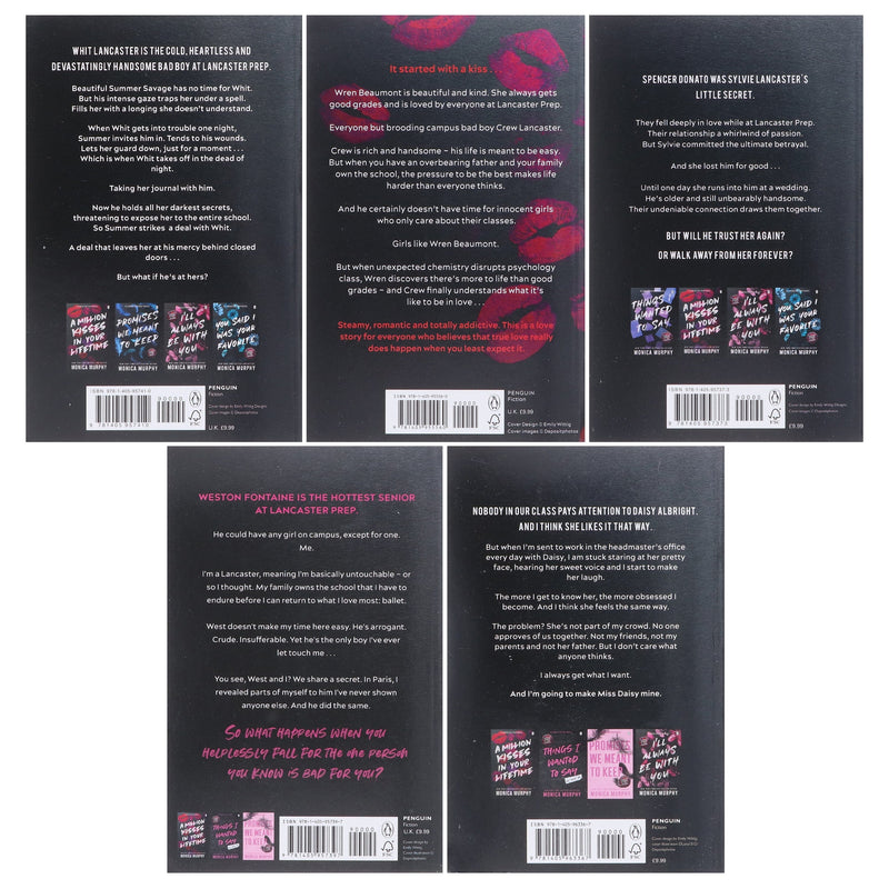Lancaster Prep Series by Monica Murphy 5 Books Collection Set - Fiction - Paperback Fiction Penguin Random House
