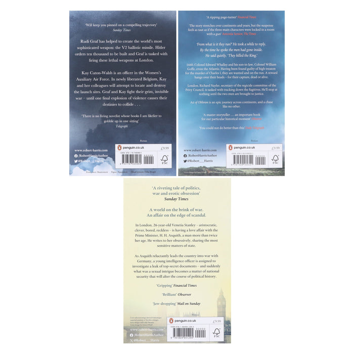 Robert Harris Collection (V2, Act of Oblivion & Precipice) 3 Books Set - Fiction - Paperback Fiction Penguin Random House