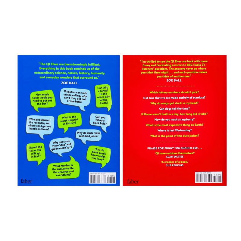 QI Funny You Should Ask Series By QI Elves 2 Books Collection Set - Non Fiction - Hardback Non-Fiction Faber & Faber