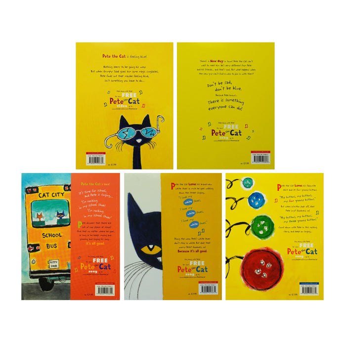 Pete the Cat Series By Eric Litwin, Kimberly Dean and James Dean 5 Books Collection Set - Ages 3-5 - Paperback 0-5 HarperCollins Publishers