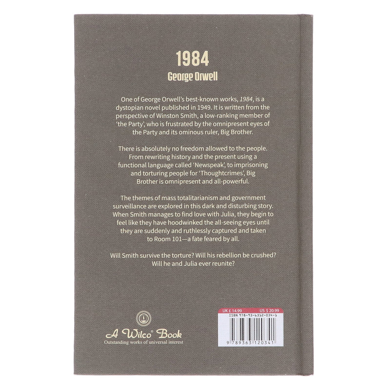 1984: by George Orwell - Fiction - Hardback Fiction Wilco Books