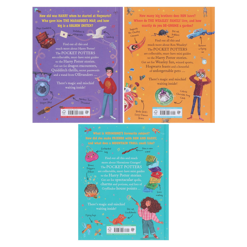 Harry Potter: Pocket Potters by J.K. Rowling Illustrated 3 Books Collection Set - Ages 7+ - Hardback 7-9 Bloomsbury Publishing