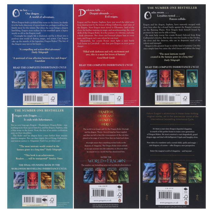 Inheritance Cycle By Christopher Paolini 6 Books Collection - Age 14-16 - Paperback Fiction Penguin