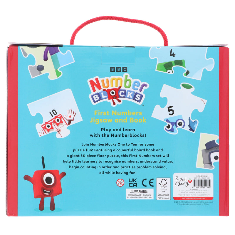 Numberblocks: First Numbers Jigsaw and Book: Learn to count with this Fun Numbers and Giant 36-piece jigsaw! - Ages 3+ - Board Book 3-5 Sweet Cherry Publishing