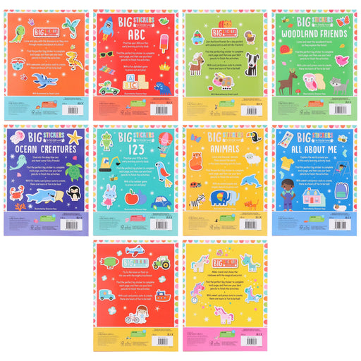 Big Stickers for Little Hands Assortment 10 Books Collection Set - Ages 3+ - Paperback 0-5 Make Believe Ideas