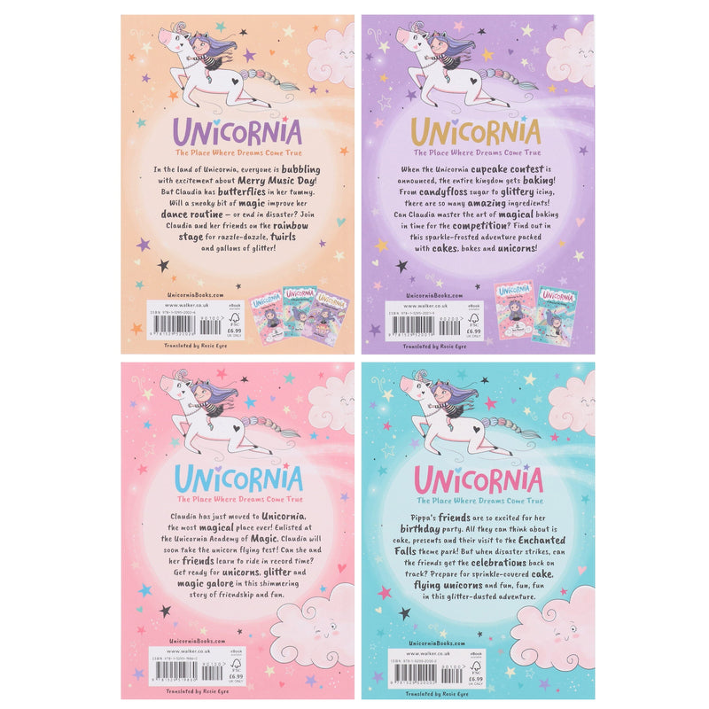 Unicornia Series: A Magical Unicorn School Fiction Story for Kids by Ana Punset Illustrated 4 Books Collection Set - Ages 5-10 - Paperback 5-7 Walker Books
