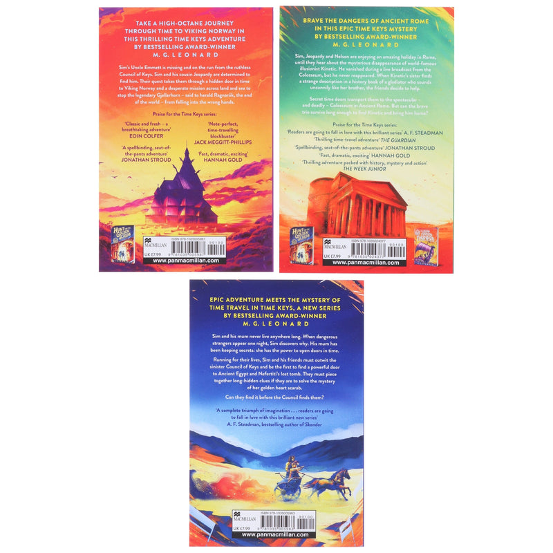 Time Keys Series by M. G. Leonard Illustrated 3 Books Collection Set - Ages 9-11 - Paperback 9-14 Macmillan