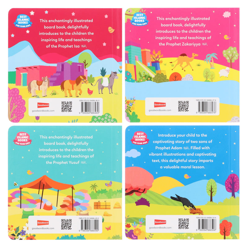 Quran Stories Little Library (Vol. 3) By Saniyasnain Khan 4 Books Collection Box Set - Ages 0-5 - Board Book 0-5 Good Word Books