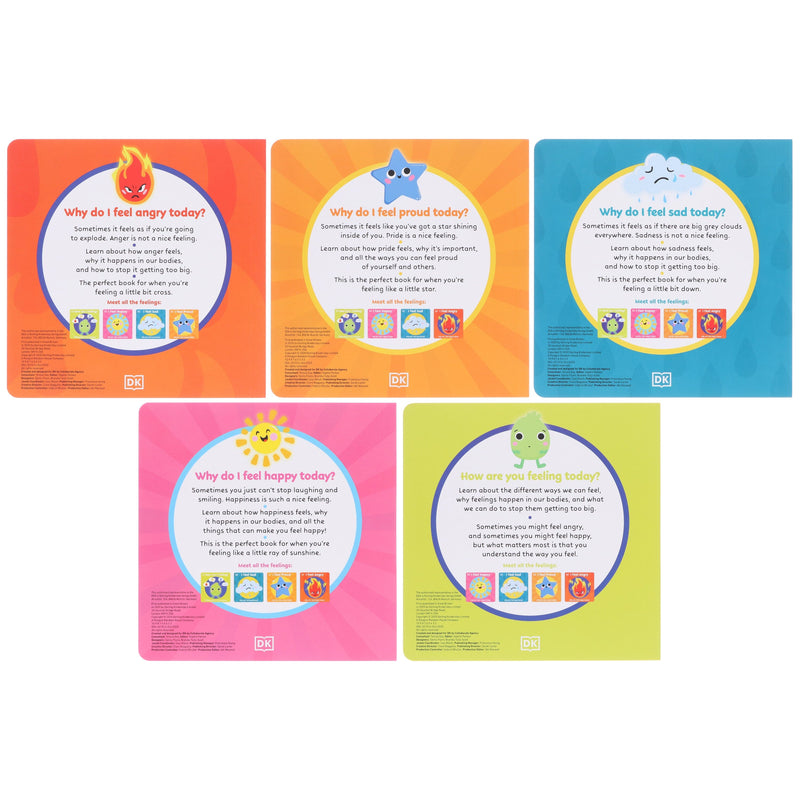 First Emotions: My Little Box of Emotions (Happy, Sad, Angry & Proud) 5 Books Collection Box Set - Ages 0-5 - Board Book 0-5 DK