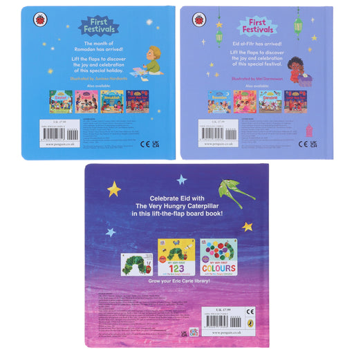 The First Festivals Series 3 Books Collection Set (A Lift-the-flap Book) - Ages 2-5 - Board Book 0-5 Ladybird