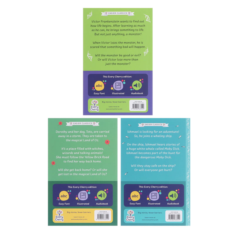 Easier Classics Reading Library (Starter) 3 Books Collection Set - Ages 7+ - Paperback 7-9 Every Cherry Publishing