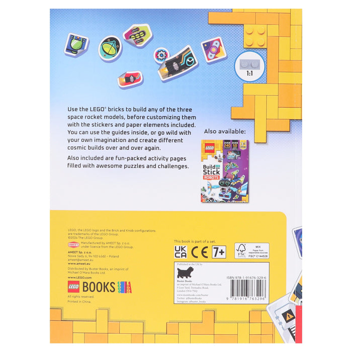 LEGO Books: Build and Stick: Space Activity Box (includes LEGO bricks, book and over 250 stickers) - Ages 7-9 – Hardback 7-9 Buster Books