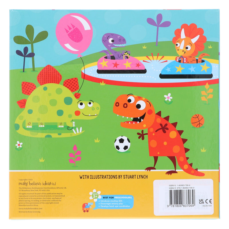 Never Touch a Dinosaur Gift Box by Rosie Greening (Includes 2 Books & 3 Jigsaws with Bumpy Silicone Touches) - Ages 0-5 - Board Book 0-5 Make Believe Ideas