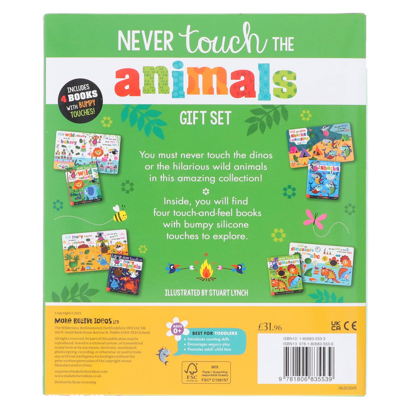Never Touch The Animals Gift Set 4 Books Collection Box Set - Ages 1+ - Board Book 0-5 Make Believe Ideas