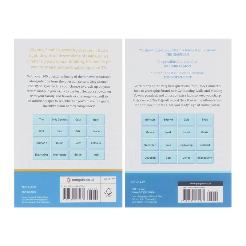 Only Connect: The Official Quiz Book & The Difficult Second Quiz Book By Jack Waley-Cohen & David McGaughey - Non Fiction - Paperback Non-Fiction Penguin Random House