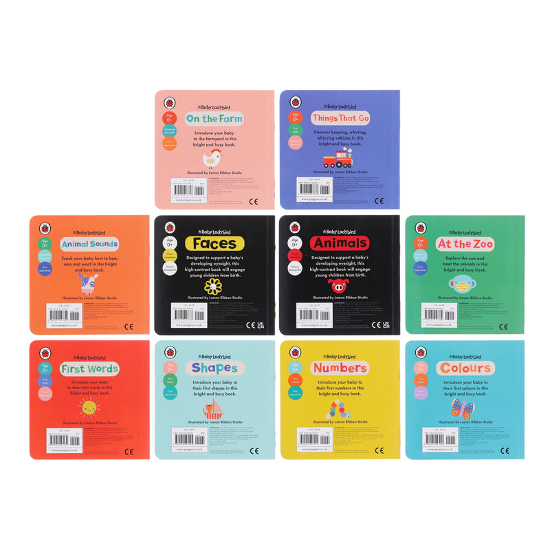 A Baby Ladybird Library Children's 10 Books Collection Set - Ages 0-5 - Board Book 0-5 Ladybird