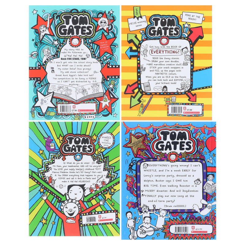 Tom Gates Series (Book 21-24) by Liz Pichon 4 Books Collection Set - Ages 7-12 - Paperback/Hardback 7-9 Scholastic