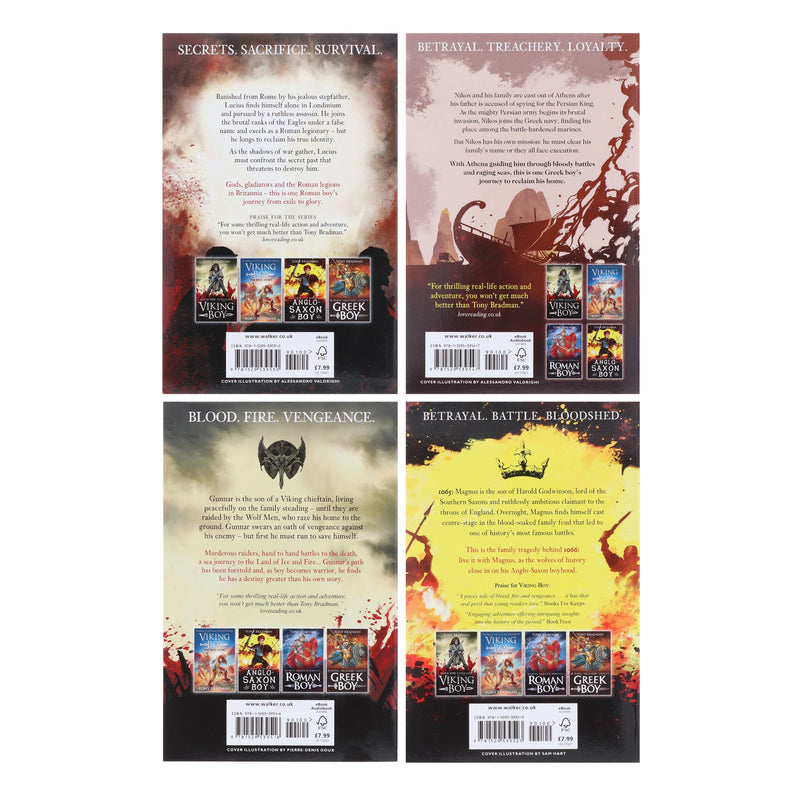 Viking Boy Series by Tony Bradman 4 Books Collection Set - Ages 9-12 - Paperback 9-14 Walker Books