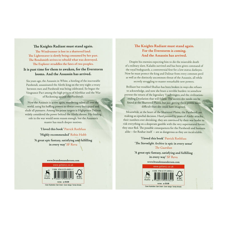 The Stormlight Archive Book Two (Part 1 & 2) by Brandon Sanderson 2 Books Collection Set - Fiction - Paperback Fiction Gollancz