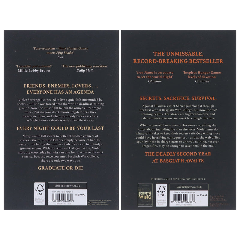 Fourth Wing - The Empyrean Series by Rebecca Yarros 2 Books Collection Set - Fiction - Paperback Fiction Hachette