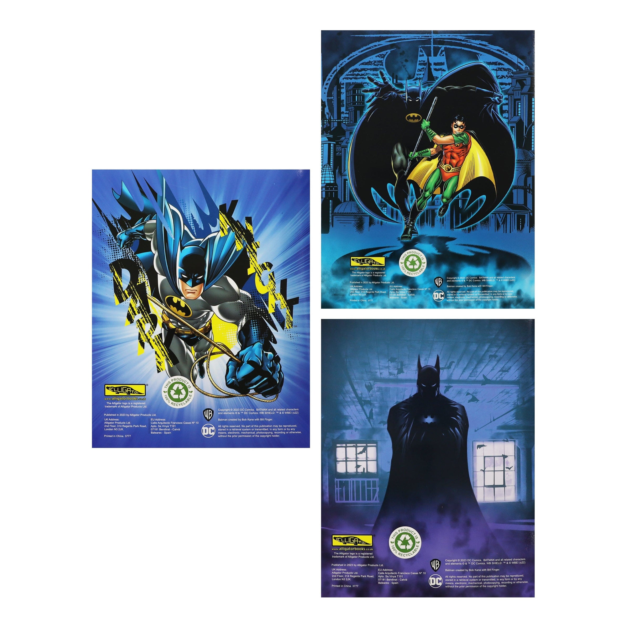 Batman Activity Pack Colouring Books & Stickers 3 Books Collection Set ...