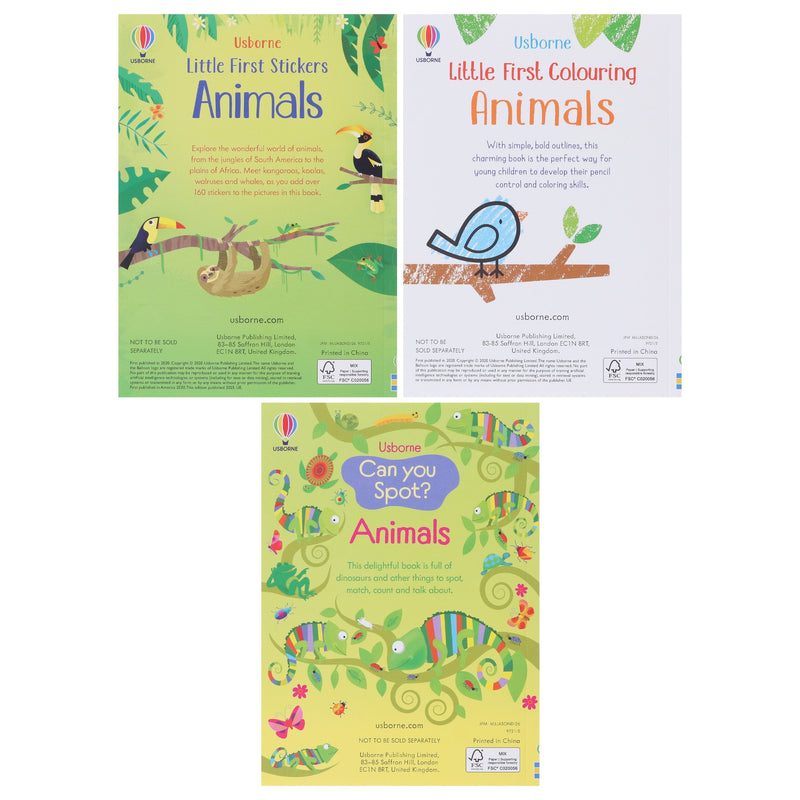 Usborne: My Animal Activity Pack 3 Books Box Set and Over 160 Stickers - Ages 3+ - Paperback 3-5 Usborne Publishing Ltd