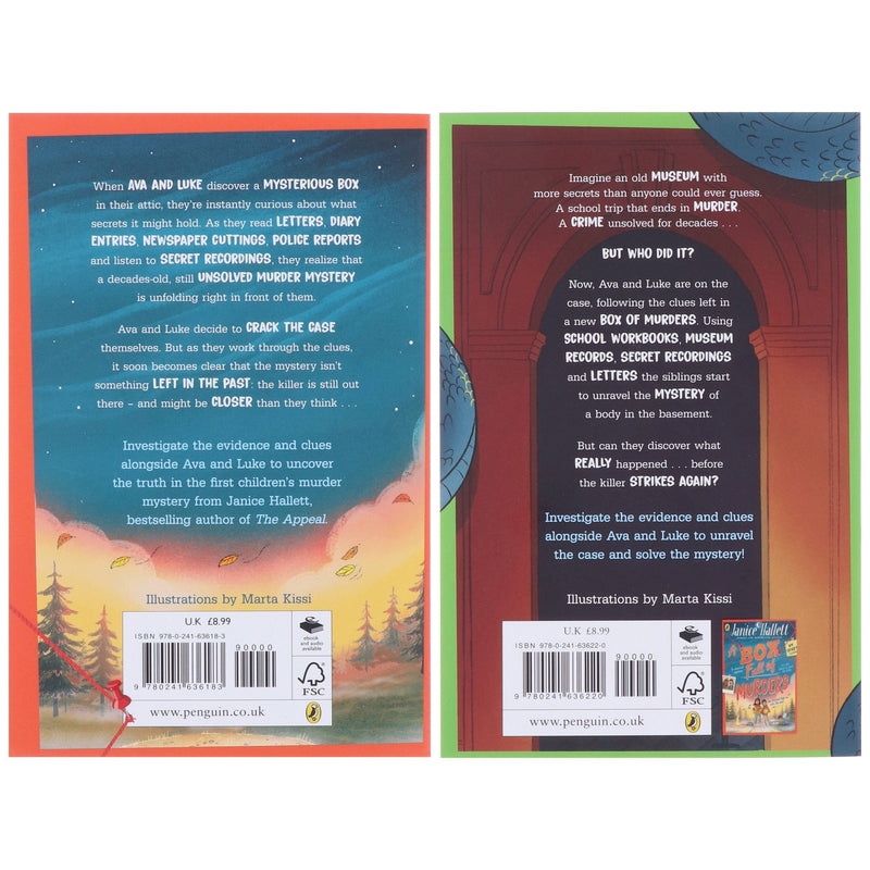 A Box Full of Murders Series by Janice Hallett Illustrated 2 Books Collection Set - Ages 9+ - Paperback 9-14 Penguin Random House